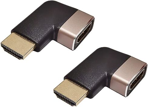 2 حزمة HDMI 8K موسع، 90 درجة زاوية يسار HDMI 2.1 إصدار ذكر إلى HDMI 2.1 إصدار أنثى وصلة وصلة وصلة محول تمديد، 8K@60 هرتز in Saudi Arabia