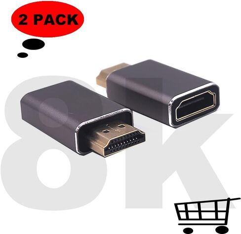 2 حزمة HDMI 8K موسع، 90 درجة زاوية يسار HDMI 2.1 إصدار ذكر إلى HDMI 2.1 إصدار أنثى وصلة وصلة وصلة محول تمديد، 8K@60 هرتز in Saudi Arabia