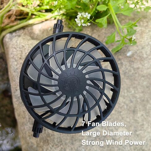 Men Sun Hat with 2 Solar Fan UPF 50+ Fishing Hats Wide Brim UV Protection Sun Hat, USB Charging in Saudi Arabia