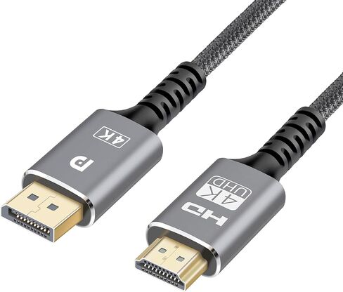 DisplayPort to HDMI Cable 6.6Ft 4K@30Hz Uni-Directional DP to HDMI for Sceptre E248W C248W, PHILIPS 221V8LN, LG, Acer, Dell, HP Monitor, Projector in Saudi Arabia