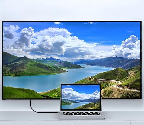 DisplayPort to HDMI Cable 6.6Ft 4K@30Hz Uni-Directional DP to HDMI for Sceptre E248W C248W, PHILIPS 221V8LN, LG, Acer, Dell, HP Monitor, Projector in Saudi Arabia