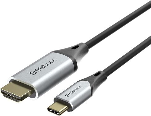 كابل USB C إلى HDMI للمكتب المنزلي بطول 6 أقدام (4K@60 هرتز)، كابل USB من النوع C إلى HDMI، Thunderbolt 4/3 متوافق مع iPhone 15 Pro/Max، MacBook Pro/Air 2023، iPad Pro، Surface Book 2، Galaxy S23 in Saudi Arabia