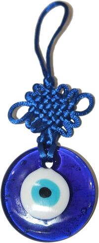 IS4A Talisman - حماية زجاجية واحدة للعين الشريرة - سحر الحظ السعيد، المنزل، المكتب، تزيين السيارة، زينة مباركة، تعكس الطاقة السلبية (6 بوصة) in Kuwait