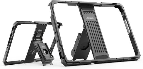 Accsoon iPad Power Cage Ⅱ لأجهزة iPad، متوافق مع Ipad - الجيل 5، 6، 7، 8، 9، 10، Ipad Air - الجيل 3، 4، 5، Ipad Pro - 9.7 بوصة، 10.5 بوصة، 11 بوصة (الجيل 1، 2، 3، 4)، محول لوحة البطارية ACC04 NP-F in Kuwait