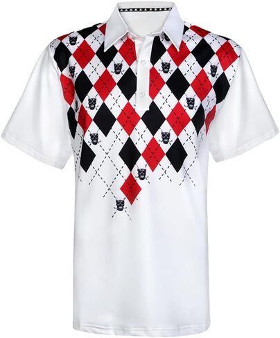 TattooGolf Argyle Cool-Stretch Men's Golf Shirt in Kuwait
