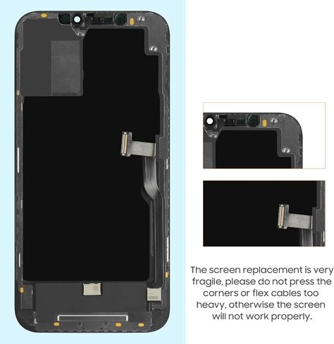Screen Replacement for iPhone 12 Pro Max LCD Display Digitizer for iPhone A2342,A2410,A2411,A2412 Screen Touch Full Assembly with Repair Tools(Black,6.7 inch) in Saudi Arabia