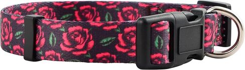 Native Pup Girl Dog Collar Collection, Cute Pink Girly Patterns for Female Puppies, Hearts, Roses, Flowers, Camo, Polka Dot, Gift for Large or Small Breed (Hearts, Medium) in Kuwait