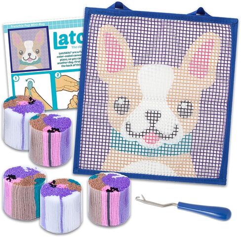 LatchKits – Unicorn – Latch Hook Kit – Easy-to-Learn Craft Project – No Sewing Or Cutting – For Ages 6+ in Kuwait