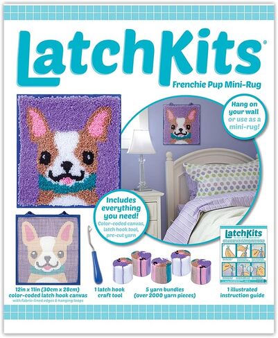 LatchKits – Unicorn – Latch Hook Kit – Easy-to-Learn Craft Project – No Sewing Or Cutting – For Ages 6+ in Kuwait