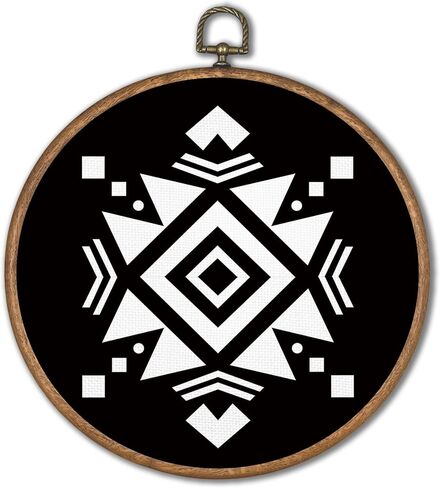 KSDUT Southwestern Aztec Wall Art Decor - Boho Native American Textile Wall Art Canvas Frame Hanging Prints, Bohemian Navajo Tribal Western Wall Art Decor for Farmhouse Home Decorations 8"x8" in Saudi Arabia