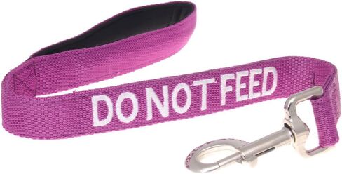 Limited Do Not Feed Purple Color Coded 2 4 6 Foot Padded Dog Leash (May Have Allergies) Prevents Accidents by Warning Others of Your Dog in Advance (6 Foot Leash) in Saudi Arabia