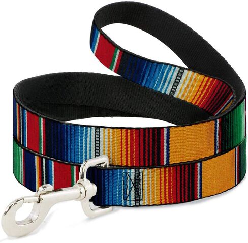 Dog Leash Zarape2 Vertical Multi Color Stripe 6 Feet Long 1.0 Inch Wide in Saudi Arabia