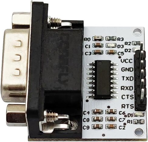 RS232 to TTL Level Serial Adapter Converter Module Interface Port rs-232 to TTL Serial Signal Converter SP3232 Chip DB9 UART Connector Male in Kuwait
