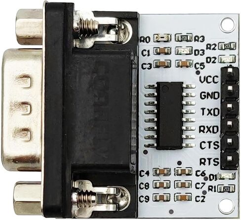 RS232 to TTL Level Serial Adapter Converter Module Interface Port rs-232 to TTL Serial Signal Converter SP3232 Chip DB9 UART Connector Male in Kuwait