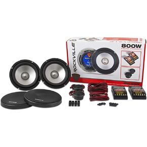 Rockville RVL6KIT 6.5" 800Watt/Pair Component Car Audio Speakers Aluminum Cone