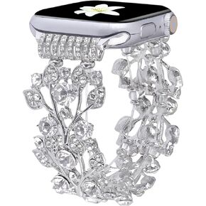 Bling Bracelet Compatible with Apple Watch Band for Women,Sport Strap for IWatch Series Ultra 9/8/7/6/5/4/3/2/1 SE