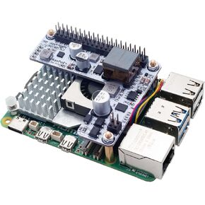 لوحة توسيع لـ Raspberry Pi 5، صغيرة صغيرة PoE+ لوحة توسيع RPI HAT، 802.3AT 3KV معزولة 5.1V/4.5A