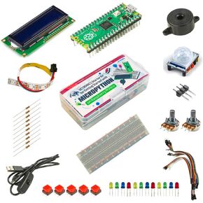 UCTRONICS for Raspberry Pi Pico Starter Kit, Pico with Pre-soldered Header, for Official Starter Book (Get Started with MicroPython on Raspberry Pi Pico)
