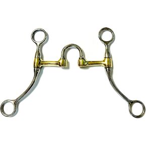 Stainless Steel Western Horse Snaffle Bit - SS Correction Mouthpiece with Copper Barrels