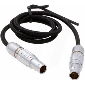 Braided Power Cable 0B 2 Pin Male for Lemo Teradek Bolt Bond, ARRI Alexa RED Camera Transvideo Monitor, Zacuto Viewfinder, Z CAM E2-M4 EVF 60cm