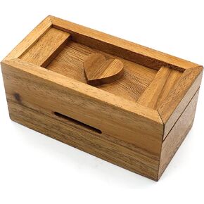 BSIRI Canopic Chest- Challenging Brain Teaser Wooden Box Mind Puzzles and Use as Money Box, Stash Box, Jewelry Box, 3D Puzzle Lock Box, Gift Card, Money Puzzle Box for Cash Gift