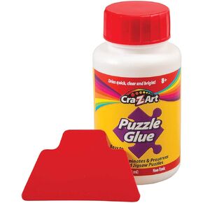 Jigsaw Puzzle Glue with Applicator - Saves, Laminates and Preserves Finished Jigsaw Puzzles - Easy to Apply, Dries Quick, Clear & Bright