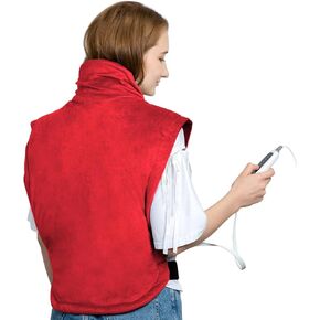 وسادة تسخين كهربائية مرجحة من سارو لتخفيف آلام الظهر، 60.96 سم × 83.82 سم XXL وسادة تسخين كهربائية كبيرة للرقبة والكتفين مع 4 إعدادات للحرارة، إيقاف تلقائي لمدة ساعتين، لفافة تسخين خلفية للتشنجات - يمكن غسلها في الغسالة in Kuwait