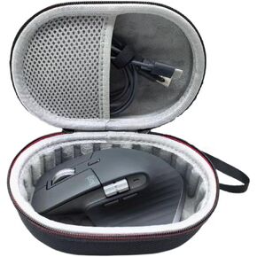 EVA Hard Mouse Case for HOTWEEMS D-09, for Logitech M185, M510, M720, M170, M317, M650, M550, M330, M187, MX Master 3S /3/ Master 2S / MX Master Advanced Wireless Performance Mouse Bag with Hand Strap
