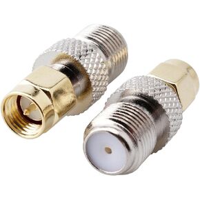 4pcs SMA to F Coax Adapter SMA Male/Female to F Male/Female Coaxial Cable Connector for HD Antenna TV Radio RG6 Cable etc (4pcs SMA to f)