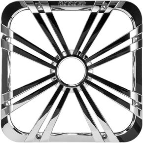 Kicker 12-inch (30cm) Square Subwoofer Grille for 11S12L7,LED, Chrome