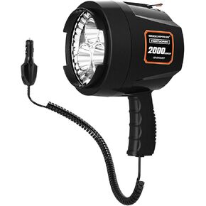 GOODSMANN Spotlight 12 Volt Spotlight Led 2000 Lumen Boat Handheld Spotlight Corded 12V DC Spot Light Marine Handheld Spotlight Led 12V DC Plug for Boat Hiking