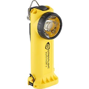 Streamlight 90244 Survivor X USB 250-Lumen USB Rechargeable Right-Angle Firefighter's Flashlight With SL-B26 Battery Pack, Yellow