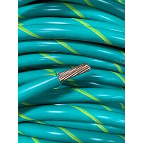 ACDC WIRE and SUPPLY MTW 6 AWG GAUGE GREEN/YELLOW STRIPE STRANDED COPPER SGT PRIMARY POWER WIRE 25 FT