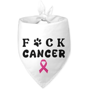 Fu-Ck Cancer Dog Bandana Puppy Bandanas Boy Girl Pet Bandanas for Dogs Funny Cute Dog Bandana Photo Prop Pet Scarf Accessories for Pet Dog Lovers Gifts