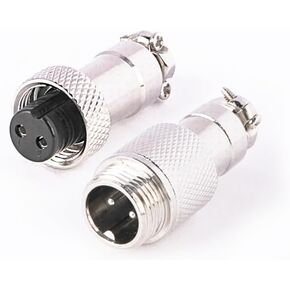 GX20 Aviation Connector 7 Pin, GX20 Docking Style Circular Adapter Male Female Plug Socket GX20 Metal Female Male Panel Mount Connector for Power Connection