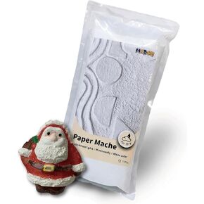 MODOH Paper Mache 3.3 Pounds White, Instant Papier Mache Object to Decorate, White Paper Mache Clay for Drawing, Art Clay Perfect for Artists and Crafts Projects - 3.3 lbs with Aluminum Mesh