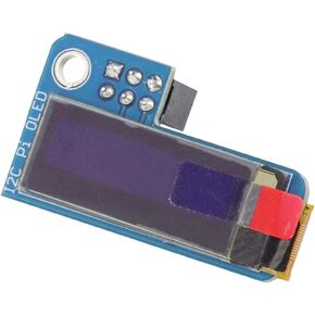PiOLED 0.91inch OLED Screen Display Module I2C 128X32 Blue for 4B/3B/3B+/2B/B/Zero(Blue)
