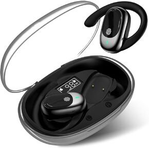 سماعات أذن بلوتوث فوق الأذن مع خطافات للأذن، ملفوفة لاسلكية حول سماعات الأذن للتمرين والجري/ركوب الدراجات النارية، سماعات رأس بخطاف أذن حقيقية ثابتة مع علبة شحن بطارية الطاقة لأجهزة Android Airpods in Kuwait