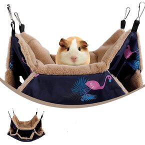Pet Cage Hammock,Rat Hammock Rabbit Plush, Chinchilla Swing Nest,Small Pet Cage Hammock Keep Warm Hamster Hanging Bed for Small Animals Rat Rabbit SquirrePlaying Sleeping