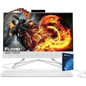 HP Newest All-in-One Computer| 21.5" FHD Display| USB| RJ-45|720p HD Camera| Keyboard and Mouse| WiFi| Windows 11 Pro (20GB RAM | 1TB SSD)