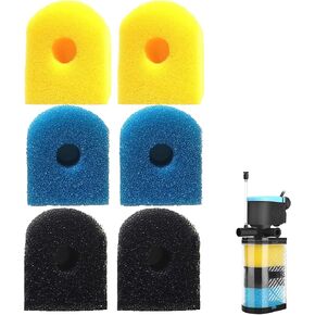 Filter Replacement Sponge, 2 x Coarse Sponge, 2 x Fine Sponge, 2 x Black Sponge for 130GPH, 225GPH, 300GPH Aquarium Tank