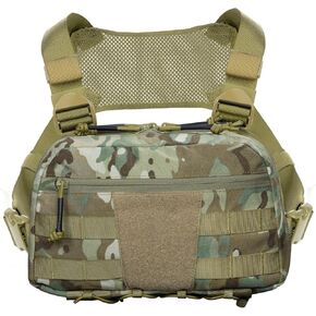 Chest Pack Bag for Men, Tactical Chest Pack Utility MOLLE Chest Bag Rig with Concealed Pistol Holster