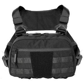 Chest Pack Bag for Men, Tactical Chest Pack Utility MOLLE Chest Bag Rig with Concealed Pistol Holster