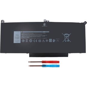 F3YGT 7480 DM3WC Battery for Dell Latitude 12 7000 7280 7290 13 7000 7380 7390 14 7000 7480 7280 7290 7490 E7280 E7480 E7490 P73G P73G002 P29S002 DM3WC DM6WC 2X39G KG7VF 451-BBYE 453-BBCF f3ygt Laptop