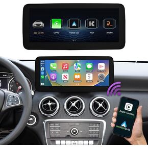 NINETOM 10.25 inch Touchscreen Wireless CarPlay Android Auto Multimedia Car Radio Receiver for Mercedes Benz GLA CLA A G Class W176 C117 X117 X156 with NTG5.0/5.1/5.2 System (2016-2018)