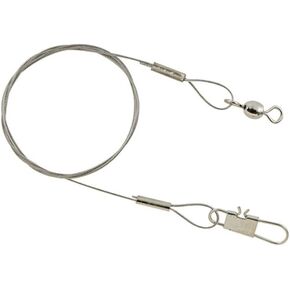 South Bend Nylon-Coated Steel Fishing Leader, 6 Pack, High Strength Braided Wire and Snap Swivel