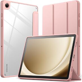 JETech Case for Samsung Galaxy Tab A9+ / A9 Plus 11-Inch 2023, Clear Transparent Hard PC Back, Protective Tri-Fold Stand Slim Tablet Cover, Auto Wake/Sleep (Black)