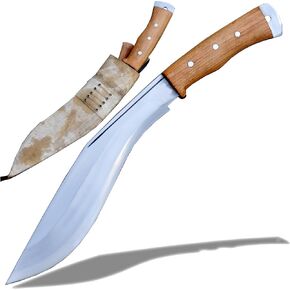 Authentic Afghan Kukri - Official Issue | High-Grade Carbon Steel Blade | Ergonomic Handle | Protective Sheath Included