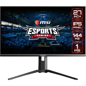 MSI Full HD Gaming RGB Non-Glare Super Narrow Bezel 1ms 1920 x 1080 144Hz Refresh Rate Adjustable Height Arm FreeSync 27" IPS Gaming Monitor (Optix MAG273R), Black (OPTIXMAG273R)