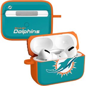GAME TIME Miami Dolphins HDX Case Cover Compatible with Apple AirPods Pro 1 & 2 (Classic)